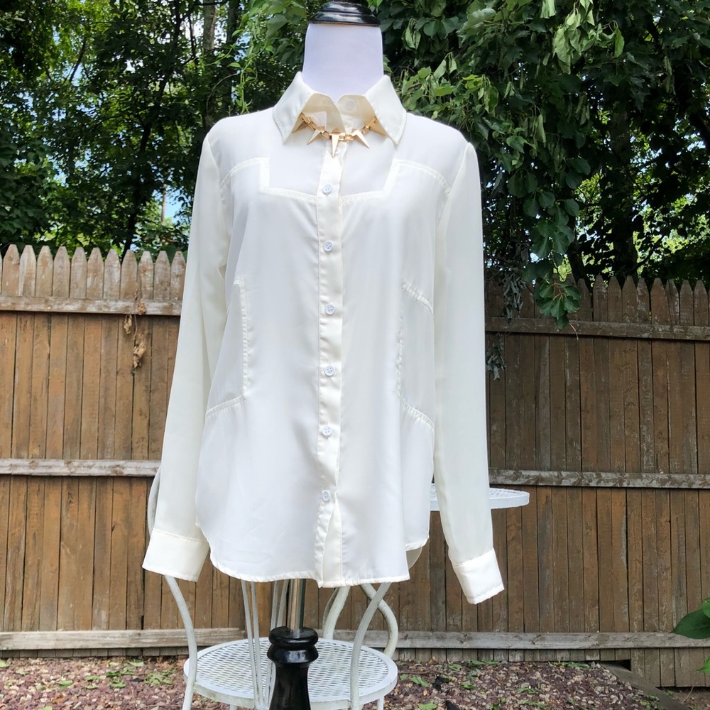 Nasty Gal Sheer Blouse
